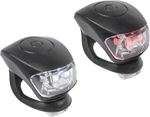 sada blikačky přední+zadní 2LED černé