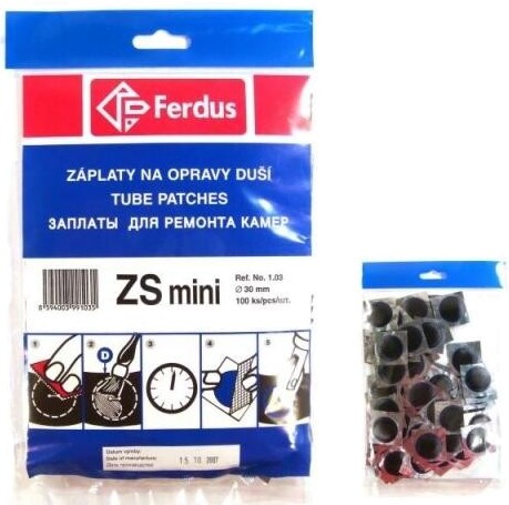 záplaty Ferdus ZS mini prů.30mm cena za 1 ks