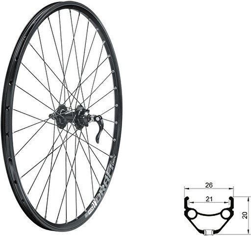 Zapletené kolo přední KLS DRAFT DSC F, 27,5", black