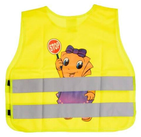 vesta reflexní dět. žlutá s obrázkem
