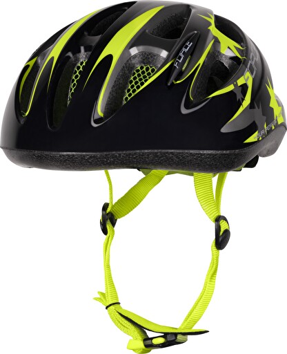 přilba FORCE LARK dětská, černo-fluo S