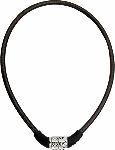 zámek lanko MAX1 650x8 mm černý kódový